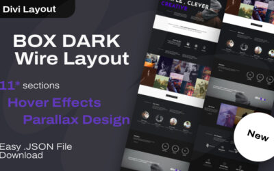 Divi Box Dark Layout